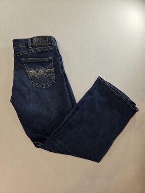 Rock 47 Wrangler Relaxed Boot Jeans 40x36 Dark Wash